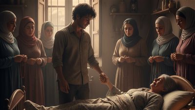 امي وهي في سكرات الموت 